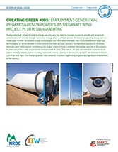 Creating Green Jobs: Employment Generation by Gamesa-Renew Power’s 85 Megawatt Wind Project in Jath, Maharashtra