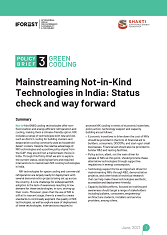 Mainstreaming Not-in-Kind Technologies in India: Status Check and Way Forward
